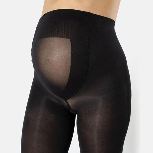 CALZITALY - Opaque Maternity Pantyhose - Pregnancy Tights for Women - 100 DEN Italian Hosiery (M, Navy) in Saudi Arabia