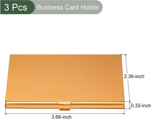 YOKIVE 3 Pcs Business Card Holder, Flip Cover Style | Keep Cards Neat, Great for Office, Home, Daily Use (Black, 3.66x2.36x0.32-Inch) in Saudi Arabia