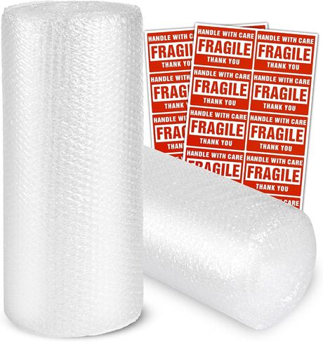 Bubble Cushioning Wrap Rolls, 3/16" x 12" x 36' ft Total, Perforated Every 12" for Packaging, Shipping, Mailing in Saudi Arabia