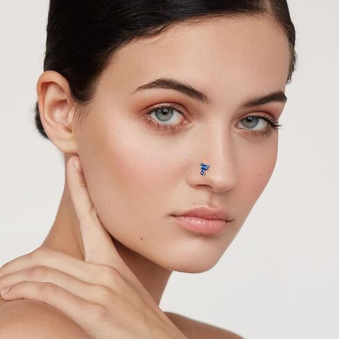 UCADRIT Daisy Nose Stud Sterling Silver 20G Daisy Nose Ring Stud L Shaped Daisy Nose Piercing Jewelry Gifts for Women in Saudi Arabia