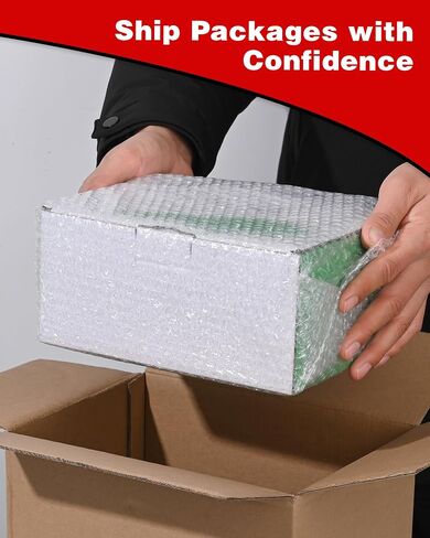 Bubble Cushioning Wrap Rolls, 3/16" x 12" x 36' ft Total, Perforated Every 12" for Packaging, Shipping, Mailing in Saudi Arabia