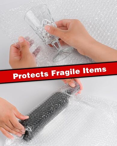 Bubble Cushioning Wrap Rolls, 3/16" x 12" x 36' ft Total, Perforated Every 12" for Packaging, Shipping, Mailing in Saudi Arabia