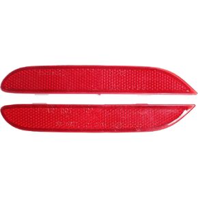 Bumper Reflector Compatible for Nissan Rogue 2014-2022 No.26565JJ90A/26560JJ90A, Durable ABS Plastic Red Rear Left Bumper Reflector Side Marker