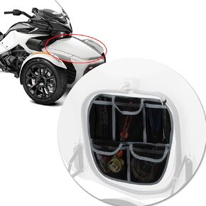 PSLER Front Trunk Lid Storage Bag for Spyder F3 F3S F3T F3L 2015-2024, F3 Accessories Luggage Storage Bag Mesh Pocket Bag for Spyder F3 F3S F3T F3L