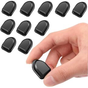 10 PCS Car Sticky Hooks Multifunctional Vehicle Adhesive Hanging Car Storage for Key USB Cable Earphone Cable Holder Vehicle Decor (Black)