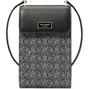 kate spade new york Serena Spade Flower Coated Canvas ns Phone Crossbody, Black Multi