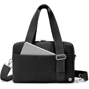 WESTBRONCO Small Puffer Crossbody Bags for Women, Mini Puffy Quilted Gym Bag Lightweight Tote Bag with Zipper Compartments