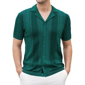 esabel.c Men's متماسكة زر أسفل قمصان قصيرة الأكمام الأزياء الصيف القمصان الشاطئية غير الرسمية للرجال