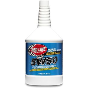 Red Line 11604 SAE 5W50 Fully Synthetic Motor Oil - 1 Quart (12 Pack)