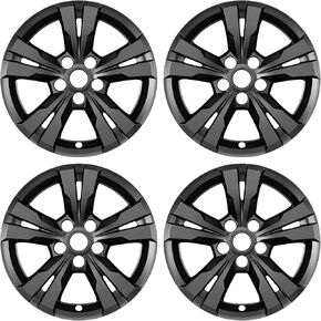 4-Pack Wheel Skins Compatible with Chevrolet Chevy Equinox 2010 2011 2012 2013 2014 2015 2016 2017, 17 inch, 10-17 Chevy Equinox Wheel Rim Skin (Black Color)