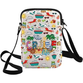 G2TUP Funny Cruise Life Crossbody Bag Cruise Vacation Gifts Cruising Shoulder Bag For Cruise Lovers Cruise Journey Sling Bag