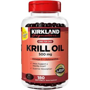 Kirkland Signature Krill Oil 500mg ، 180 SoftGels