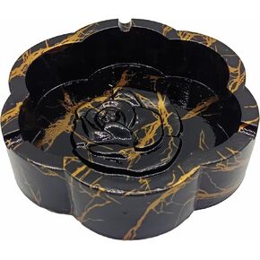 Cool Ash tray Cute Ashtrays for Cigarettes, Portable Decorative Modern Ashtray Decor for Home Office, Ornament Gifts (Black)