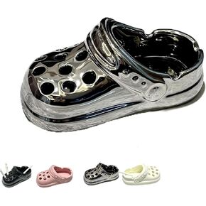 Croc Design Ceramic Ashtray - Multifunctional Anti-Fly Home & Office Decor, Unique Gift for Smokers, Men & Women (Pink)