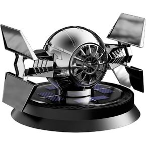 Car Air Freshener, Solar Energy Rotating Aromatherapy Al Alloy Diffuser,Long-Lasting Fragrance，Interior Decoration Accessories Diffuser for Car and Home（Black）