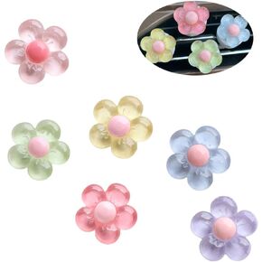 6 PCS Daisy Flower Air Vent Clip Air Air Clip Clip Charm Car Interior Decor Excedsories for Women Girls Hisports Decor