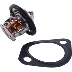 71°C 160°F Thermostat & Gasket Compatible With Bobcat 753 763 773 7753 S150 S160 S175 S185 T190 225 231 325 328 331 334 337 341 425 428 5600 463 553 MT52 MT55 6653948 6674172 19434-73014 16221-73270