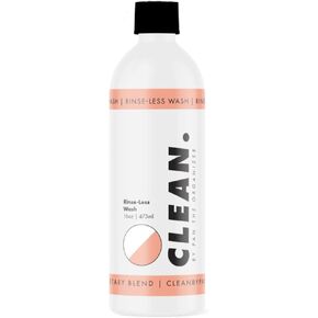 CLEAN. Rinse-Less Wash – 16oz-Waterless Car Wash Solution, Safe on All Surfaces, High Lubrication Polymer Blend, pH Neutral, No PFAS, Interior & Exterior Car Cleaner, Use in Sunlight