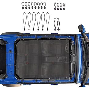 for Bronco Sunshade Replacement Bungees, Includes 20 Bungees, 8 Round Fastener, 4 Screws, 1 Allen Wrench, Compatible with 2021+ Ford Bronco Accessories 4 Door