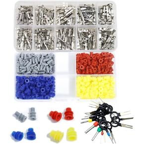 600PCS 1.8/2.2/2.8mm Car Electrical Terminal Connectors Automotive Wire Pin Removal Kit Non Insulated Male Male Female Crimp Multi Specification Selection