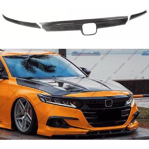 3Pcs Front Grille & Eyelid Cover Set, Compatible with 2021-2022 Honda Accord 10.5th Gen Sedan (Glossy Black)