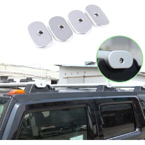 مناسب لـ Hummer H2 2003-2009 رفوف سقف من ألواح الألومنيوم تغطية ثقب مفتاح ، غطاء قضبان قضبان مفتاح رف سقف.