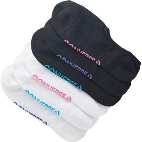 Converse Women's Half Cushion Ultra Low Socks 6-Pack Size 6-10 (Black/White/Multi)