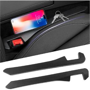 Car Seat Gap Filler 2 Pack,Flexible Car Seat Gap Filler Organizer with One-Piece Design & Reserved Holes,Universal No Drop Seats Guard for Cars Keep Items from Dropping