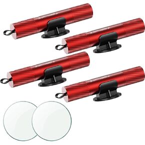 2 in 1 Car Window Breaker and Seatbelt Cutter, Glass Breaker Safety Hammer Automotive Emergency Escape Tools for New Cars (2, Red)