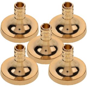 Vosarea 5pcs البخور مخروط يقف معدن مخروطي قواعد النحاس البخور مخروط العصي لوحات مصغرة النحاس البخور مخروطات العصي الذهب لزينة العطور المنزلية