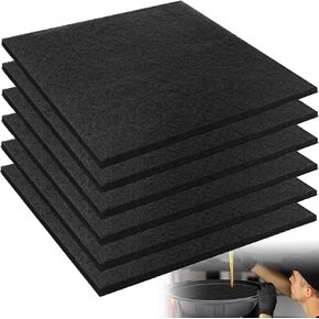 6 PCS 22 '' DIST DRIST DRAIND PAD-حصيرة تغيير الزيت المربع ، لا وسادة رش ، وسادات رش الزيت لتغيير زيت السيارة وعموم تصريف ناقل الحركة-مقاومة للحرارة