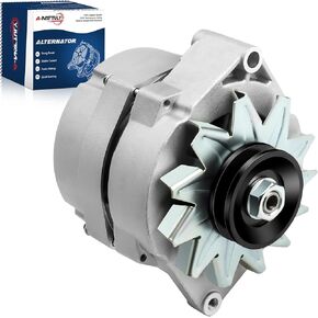 1 Wire Alternator, Self Exciting New Delco One Wire Alternator 10SI SBC BBC 63A Replacement for Chevy 350 GMC Buick Cadillac Pontiac, 1100125, ADR0325, 7127-SEN, 7127SEN, 7127SE, 400-12370, 334-2614