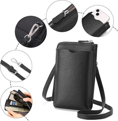 GAEKEAO Small Crossbody Bags for Women Leather Cell Phone Purse Bag Wallet with RFID Blocking Credit Card Slots in Kuwait