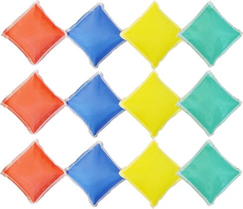 GSI Mini Toy Bean Bags | Used for Physical Education, Outdoor & Hand toss Games, Fun Activities Equipment for Kids | Made of Premium Cotton Fabric with Superior overlock Stitching | Pack of 12 in Kuwait