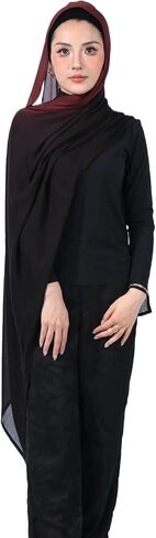 Special Ombre Modal Cotton Hijab Scarf for Women, Graceful Gradient Muslim Head Scarfs in Kuwait