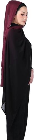 Special Ombre Modal Cotton Hijab Scarf for Women, Graceful Gradient Muslim Head Scarfs in Kuwait
