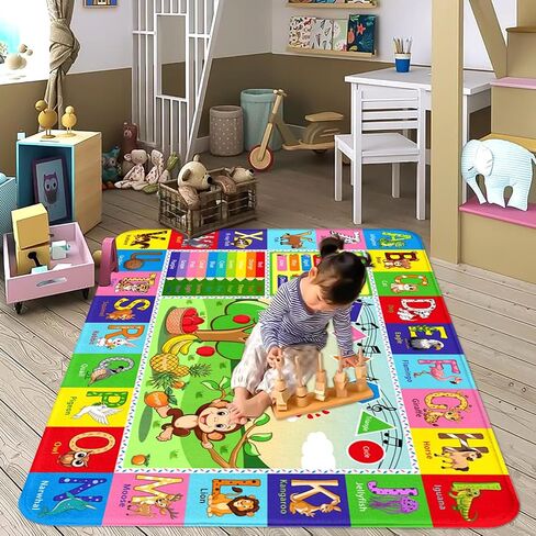 ABC Carpet ، Kids Carpet 5 × 7 قدمًا ، حصيرة ABC Alphabet ، لعبة ممتعة للعبة غرفة نوم للأطفال ، سجادة تعليمية للأطفال للغرفة ، غرفة معيشة ، غرفة حضانة ، طفل صغير. in Kuwait