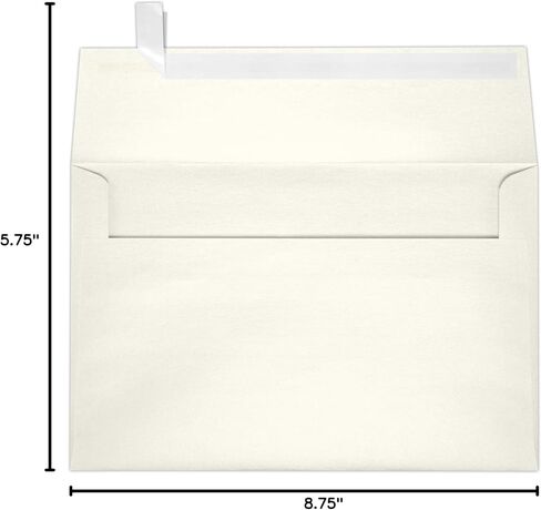 مظاريف دعوة LUXPaper A9 | قشر واضغط | 5 3/4 بوصة × 8 3/4 بوصة | أكوامارين ميتاليك | 80 رطل. نص | 50 الكمية in Kuwait
