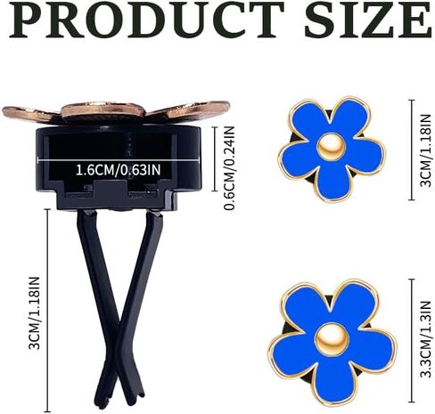 مقاطع تنفيس الهواء - 6 PCS Daisy Flower Car Decoration للتنفيس والتكييف - ديكور إكسسوارات داخلية السيارة المصنوعة يدويًا - سحر وهدايا لطيف للنساء in Kuwait