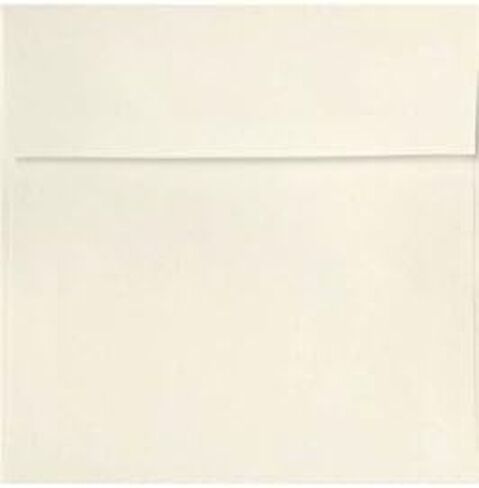 LUXPaper 7 x 7 Square Envelopes in 70 lb. Natural for 6 3/4" x 6 3/4" Cards, Mailing Wedding Invitations, Business Event Invites, and Thank You Notes, 50 Pack (Off-White) in Saudi Arabia