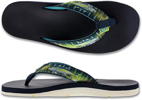 Scott Hawaii Men's Kaiko Sandal | Nylon Strap with Neoprene Lining | Molded Non-marking No-slip Outsole | Arch Support and Heel Cup | Marine & Boat Friendly in Kuwait