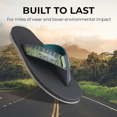 Scott Hawaii Men's Kaiko Sandal | Nylon Strap with Neoprene Lining | Molded Non-marking No-slip Outsole | Arch Support and Heel Cup | Marine & Boat Friendly in Kuwait