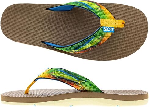 Scott Hawaii Men's Kaiko Sandal | Nylon Strap with Neoprene Lining | Molded Non-marking No-slip Outsole | Arch Support and Heel Cup | Marine & Boat Friendly in Kuwait