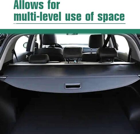 Cargo Cover Fit for 2018-2025 Volkswagen Atlas Rear Storage Waterproof Retractable Rear Trunk Security Cover Shielding Shade Black in Saudi Arabia