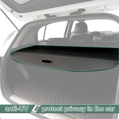 Cargo Cover Fit for 2018-2025 Volkswagen Atlas Rear Storage Waterproof Retractable Rear Trunk Security Cover Shielding Shade Black in Saudi Arabia