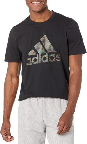 adidas Men's Sportswear Camouflage Short Sleeve Logo T-Shirt, Wonder Taupe, Large in Saudi Arabia