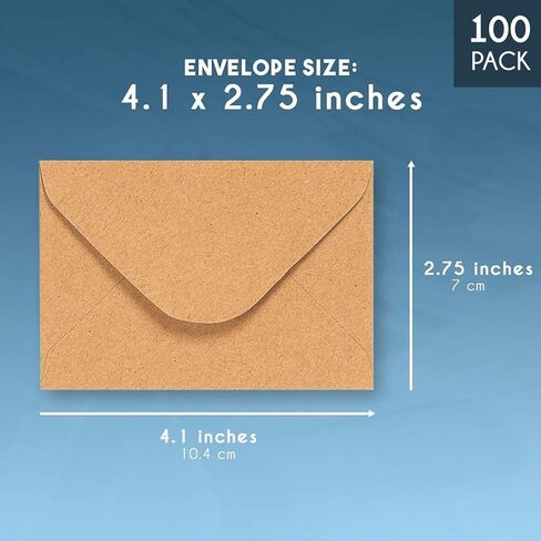 100 Pack Bulk Mini Envelopes for Gift & Small Business Note Cards (White, 4.3 x 3 in) in Saudi Arabia