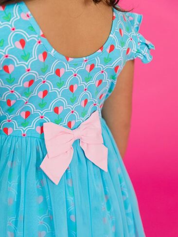 RuffleButts Baby/Toddler Girls Flutter Tulle Twirl Dress in Kuwait