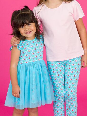 RuffleButts Baby/Toddler Girls Flutter Tulle Twirl Dress in Kuwait