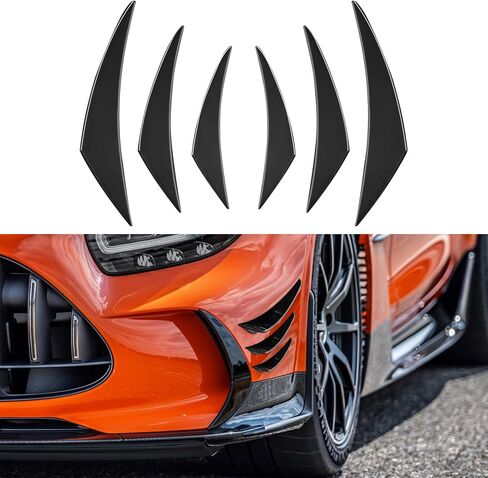طقم Canards Car 6pcs ، فاصل الشفاه الأمامي ، ملصقات مزخرفة مزخرفة بمضادات التصادم ، إكسسوارات خارجية المفسد مجموعة الديكور لسيارات السيارات (أسود) (أسود) in Kuwait